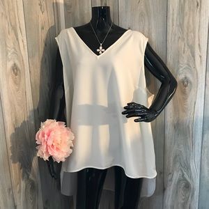 Size 24 Plus Lane Bryant Cream Blouse